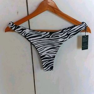Zebra print bikini bottom